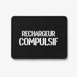 Patch Rechargeur Compulsif - Noir / Blanc
