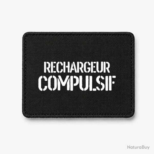 Patch Rechargeur Compulsif - Noir / Blanc
