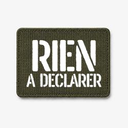 Patch RIEN &Agrave; D&Eacute;CLARER - Olive / Blanc