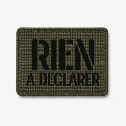 Patch RIEN &Agrave; D&Eacute;CLARER - Olive / Noir