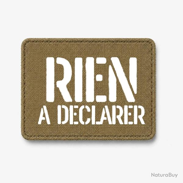 Patch RIEN � D�CLARER - Coyote / Blanc