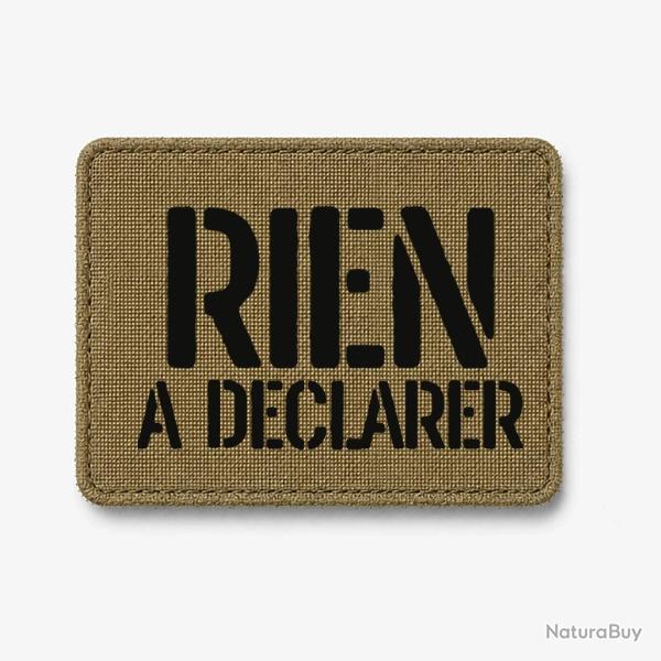 Patch RIEN � D�CLARER - Coyote / Noir