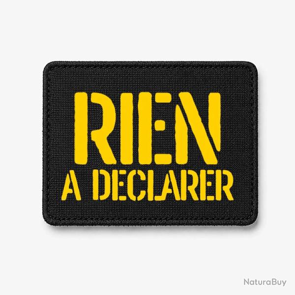 Patch RIEN � D�CLARER - Noir / Jaune