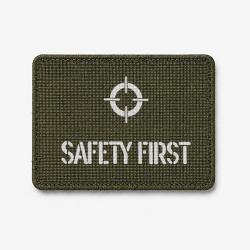 Patch SAFETY FIRST - Olive / Blanc