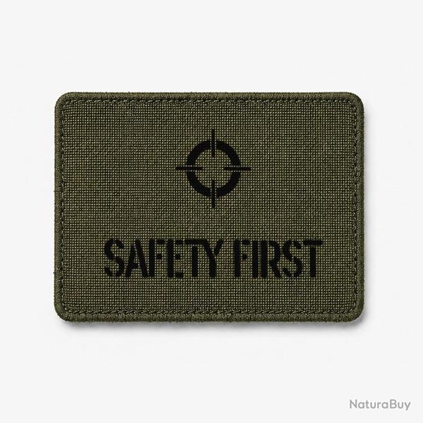 Patch SAFETY FIRST - Olive / Noir
