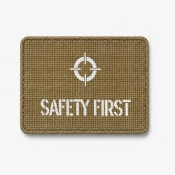 Patch SAFETY FIRST - Coyote / Blanc