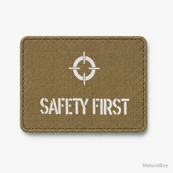 Patch SAFETY FIRST - Coyote / Blanc