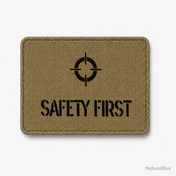 Patch SAFETY FIRST - Coyote / Noir