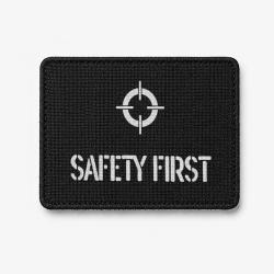 Patch SAFETY FIRST - Noir / Blanc