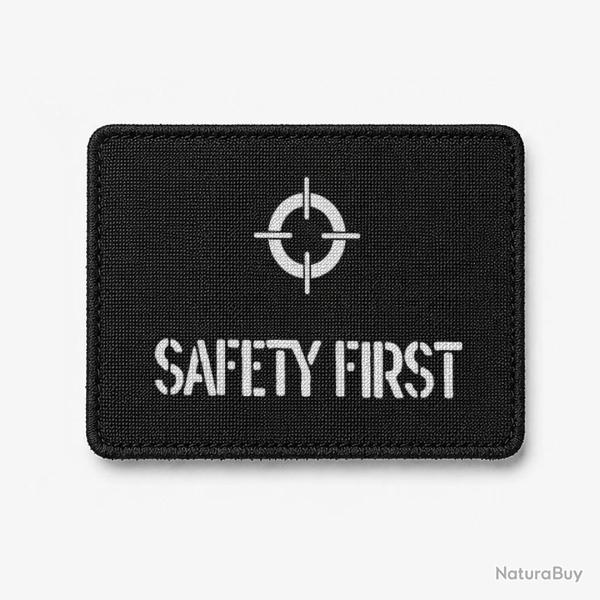 Patch SAFETY FIRST - Noir / Blanc