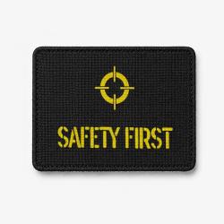Patch SAFETY FIRST - Noir / Jaune