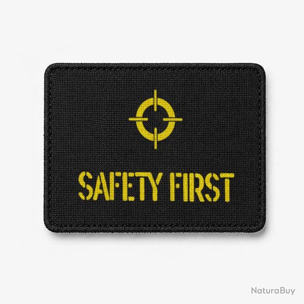 Patch SAFETY FIRST - Noir / Jaune