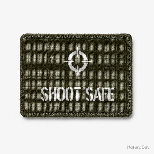 Patch SHOOT SAFE - Olive / Blanc