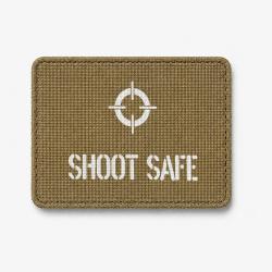 Patch SHOOT SAFE - Coyote / Blanc