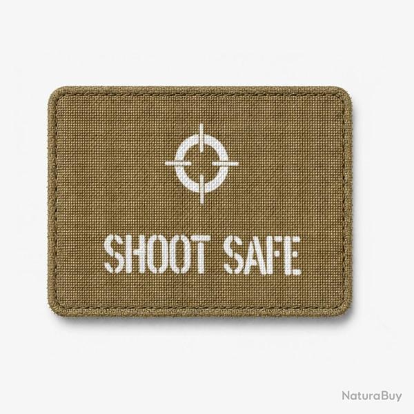 Patch SHOOT SAFE - Coyote / Blanc