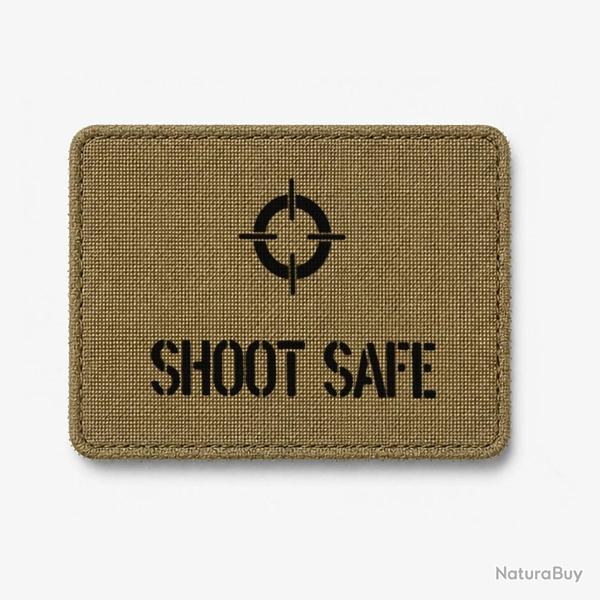 Patch SHOOT SAFE - Coyote / Noir