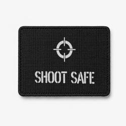 Patch SHOOT SAFE - Noir / Blanc