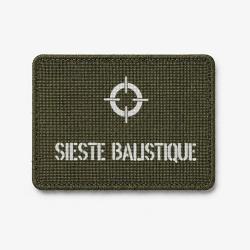 Patch SIESTE BALISTIQUE EN COURS - Olive / Blanc