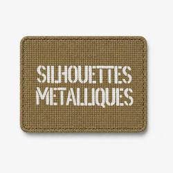 Patch Silhouettes m&eacute;talliques - Coyote / Blanc