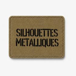 Patch Silhouettes m&eacute;talliques - Coyote / Noir
