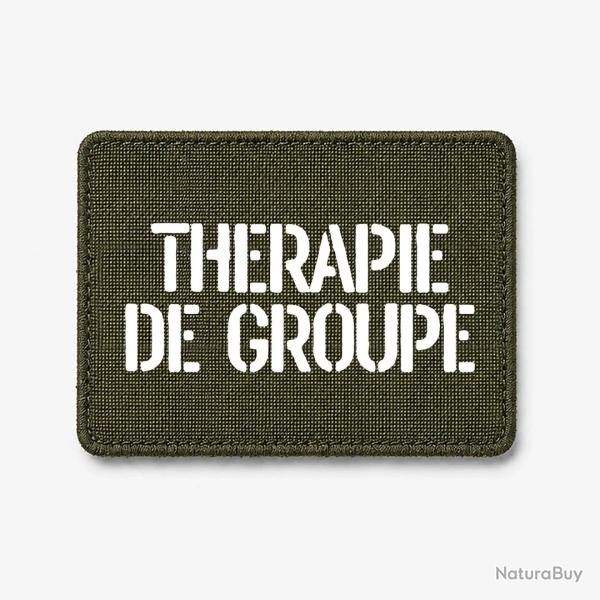 Patch Th�rapie de groupe - Olive / Blanc