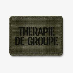 Patch Th&eacute;rapie de groupe - Olive / Noir