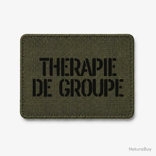 Patch Th�rapie de groupe - Olive / Noir