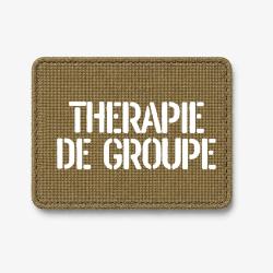 Patch Th&eacute;rapie de groupe - Coyote / Blanc