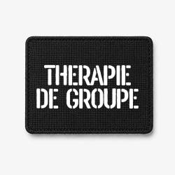 Patch Th&eacute;rapie de groupe - Noir / Blanc