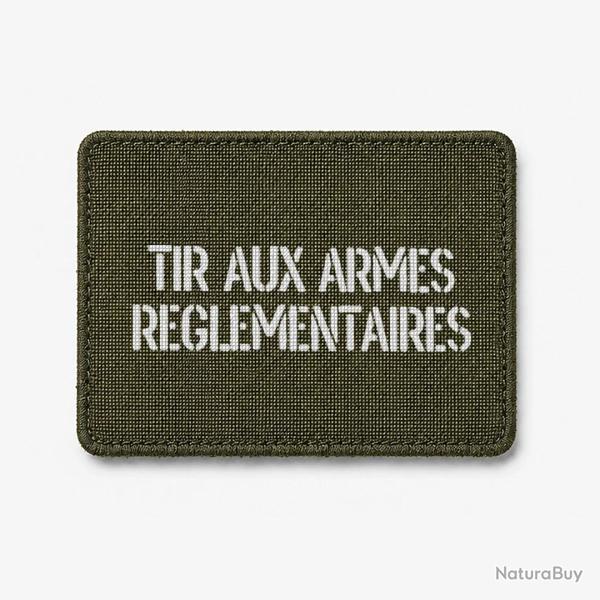 Patch Tir aux armes r�glementaires - Olive / Blanc