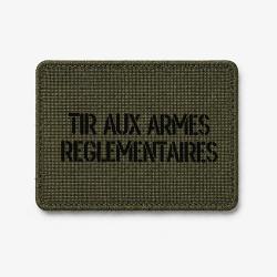 Patch Tir aux armes r&eacute;glementaires - Olive / Noir