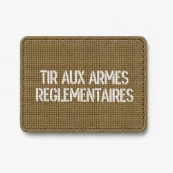 Patch Tir aux armes r&eacute;glementaires - Coyote / Blanc