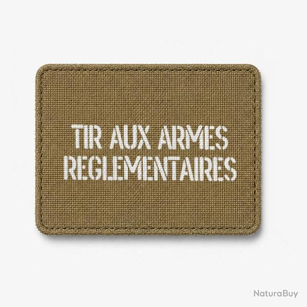Patch Tir aux armes r�glementaires - Coyote / Blanc