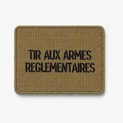 Patch Tir aux armes r&eacute;glementaires - Coyote / Noir