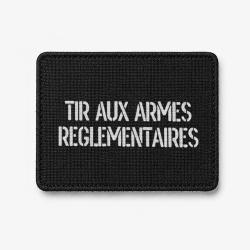 Patch Tir aux armes r&eacute;glementaires - Noir / Blanc