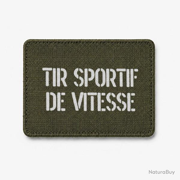 Patch Tir Sportif de Vitesse - Olive / Blanc