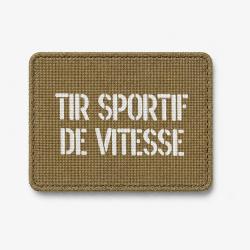 Patch Tir Sportif de Vitesse - Coyote / Blanc