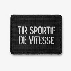 Patch Tir Sportif de Vitesse - Noir / Blanc