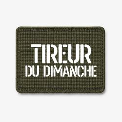 Patch Tireur du Dimanche - Olive / Blanc