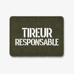 Patch TIREUR RESPONSABLE - Olive / Blanc