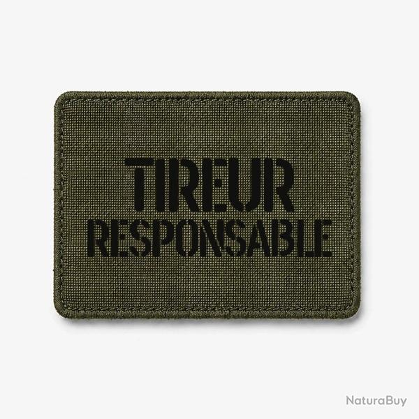 Patch TIREUR RESPONSABLE - Olive / Noir