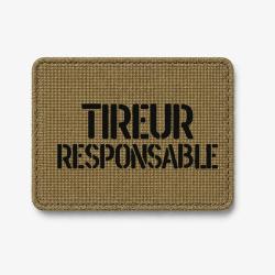 Patch TIREUR RESPONSABLE - Coyote / Noir