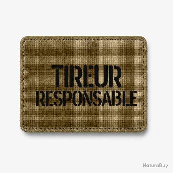 Patch TIREUR RESPONSABLE - Coyote / Noir