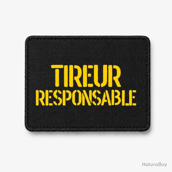 Patch TIREUR RESPONSABLE - Noir / Jaune