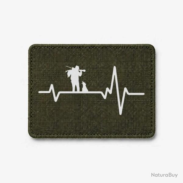 �cusson Chasse - Battement de coeur - Olive / Blanc