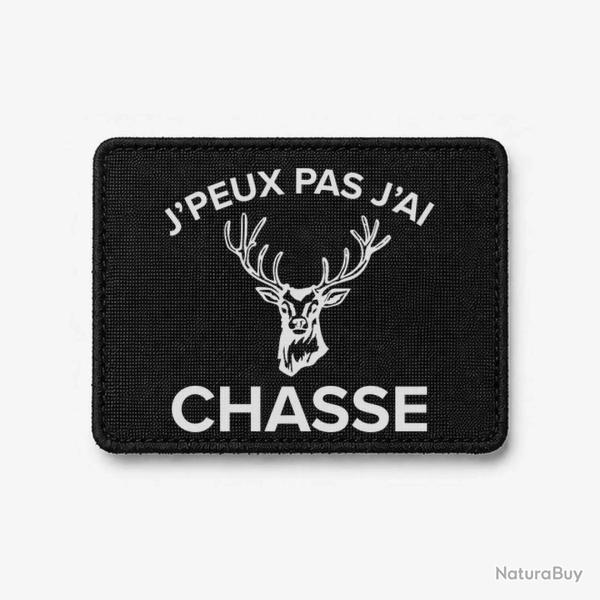 �cusson Chasse - J'peux pas j'ai chasse - Cerf - Noir / Blanc