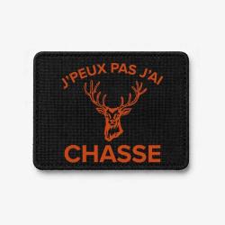 &Eacute;cusson Chasse - J'peux pas j'ai chasse - Cerf - Noir / Orange