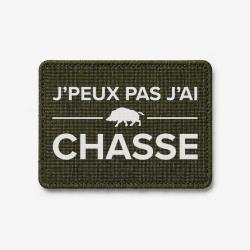 &Eacute;cusson Chasse - Je peux pas j'ai chasse ! - Olive / Blanc