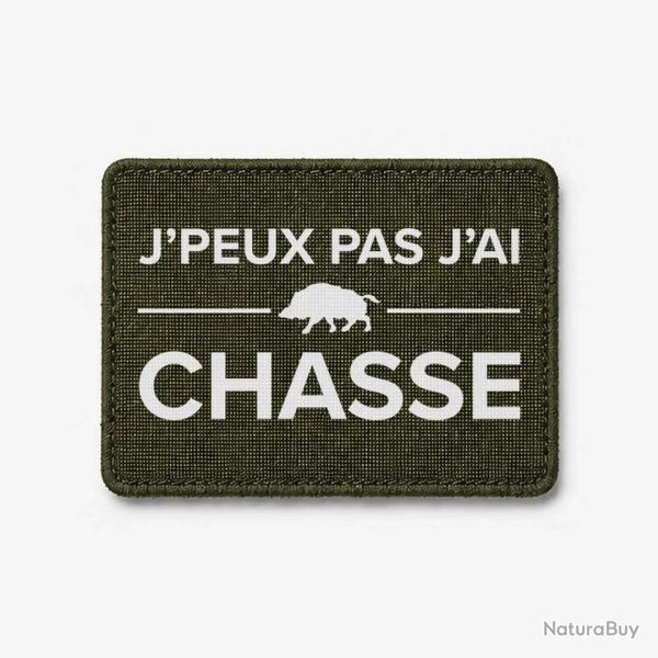 �cusson Chasse - Je peux pas j'ai chasse ! - Olive / Blanc