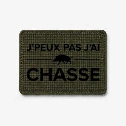 &Eacute;cusson Chasse - Je peux pas j'ai chasse ! - Olive / Noir